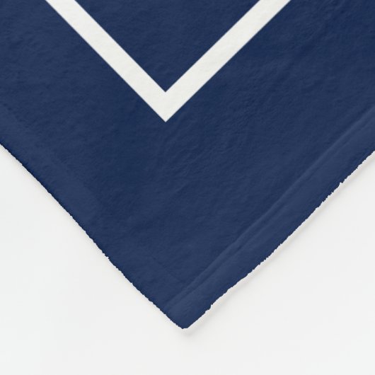 Rustic Deer Antlers Monogram Navy Fleece Deken (Hoek)