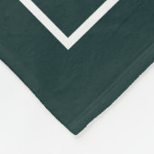 Rustic Deer Antlers Monogram Pine Green Fleece Deken (Hoek)