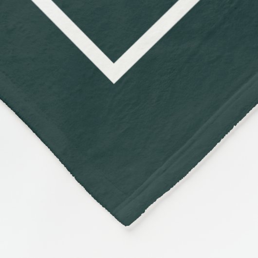 Rustic Deer Antlers Monogram Pine Green Fleece Deken (Hoek)