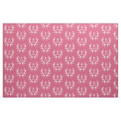 Rustic Deer Antlers Monogram, Roze Stof (Fat Quarter)