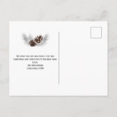 Rustic Deer Antlers Pine Cones Kerstmis Briefkaart (Achterkant)