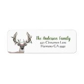 Rustic Deer Antlers retouradreslabel Etiket (Voorkant)