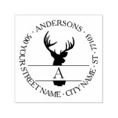 Rustic Deer Antlers Return-adres Zelfinktende Stempel (Design)