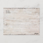 Rustic Deer Antlers Weddenschap Save the Date Brie Briefkaart (Achterkant)