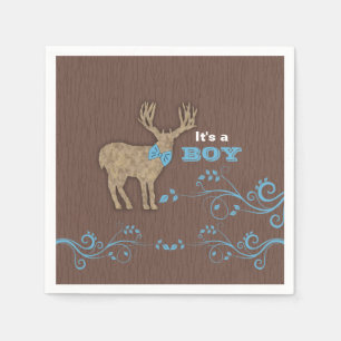 Rustic Deer Baby shower Servet