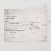 Rustic Deer & Branches Birch Wedding RSVP Uitnodiging Briefkaart (Achterkant)