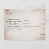 Rustic Deer & Branches Birch Wedding Save the Date Aankondigingskaart (Achterkant)