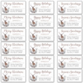 Rustic Deer Buck Adresetiketten kerstavond Sticker (Voorkant)