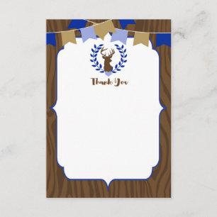 Rustic Deer Buck Baby shower Hartelijk dank Bedankkaart