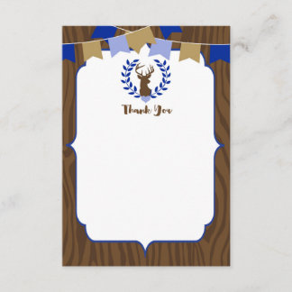Rustic Deer Buck Baby shower Hartelijk dank Bedankkaart