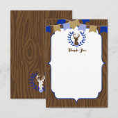 Rustic Deer Buck Baby shower Hartelijk dank Bedankkaart (Voorkant / Achterkant)