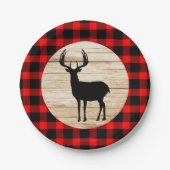 Rustic Deer Buck Buffalo Pset Papieren Bordje (Voorkant)