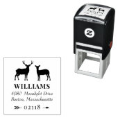 Rustic Deer Bucks Doe & Arrow-naam en adres Zelfinktende Stempel (In situ)