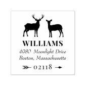 Rustic Deer Bucks Doe & Arrow-naam en adres Zelfinktende Stempel (Design)