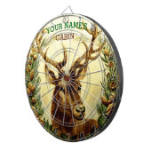 Rustic Deer Cabin Gepersonaliseerd Dartbord (Voorkant Rechts)