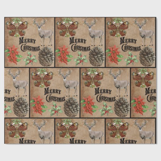 Rustic  Deer Cadeaupapier (Vlak)