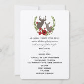 Rustic Deer Christmas Wedding Kaart (Voorkant)