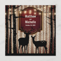 Rustic Deer en Trees Herfst/Winter Woodland Weddin