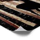 Rustic Deer en Trees Herfst/Winter Woodland Weddin Poster (Hoek)