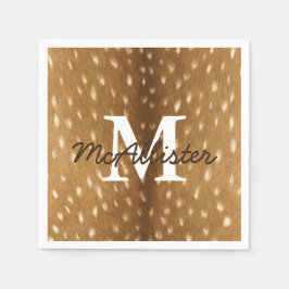 Rustic Deer Fawn Hide Gepersonaliseerd Servet