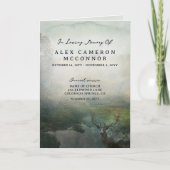 Rustic Deer Forest Pond in liefdevolle herinnering Programma (Voorkant)