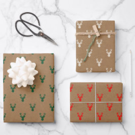 Rustic Deer Head Kraft-papierbladen voor het verpa Inpakpapier Vel