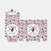 Rustic Deer Head Mauve Floral Girl Baby shower Bedankdoosjes (Uitgevouwen)