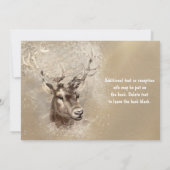 Rustic Deer Head Winter Wedding Invitations Kaart (Achterkant)