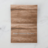 Rustic Deer Heart Valentijnsdag Feestdagen Kaart (Binnen)