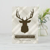 RUSTIC DEER | HOLIDAAGKAART VOOR SPEELGOED FEESTDAGENKAART (Staand voorkant)