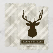 RUSTIC DEER | HOLIDAAGKAART VOOR SPEELGOED FEESTDAGENKAART (Voorkant / Achterkant)