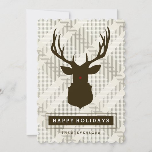 RUSTIC DEER | HOLIDAAGKAART VOOR SPEELGOED FEESTDAGENKAART (Voorkant)