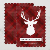 RUSTIC DEER | HOLIDAAGKAART VOOR SPEELGOED FEESTDAGENKAART (Voorkant / Achterkant)