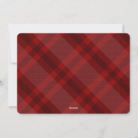 RUSTIC DEER | HOLIDAIRE FOTO-KAART PLAID FEESTDAGENKAART (Achterkant)