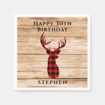Rustic Deer Hunter Theme 30th Birthday Party