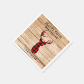 Rustic Deer Hunter Theme 60th Birthday Party Servet (Hoek)