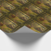 Rustic Deer Hunting Cabin Forest Signature Name Cadeaupapier (Hoek)