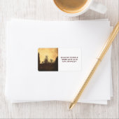 Rustic Deer in de Adresetiketten van Trees Country Etiket (Insitu)