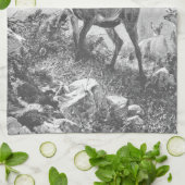 Rustic Deer in het hooggebergte Theedoek (Gevouwen)