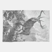 Rustic Deer in het hooggebergte Theedoek (Horizontaal)