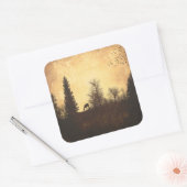 Rustic Deer in Trees Woodland Country Sticker (Envelop)