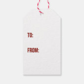 Rustic Deer Joy Holiday Gift Label Cadeaulabel (Achterkant)