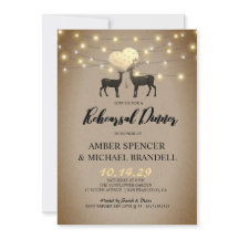 Rustic Deer Love Woodland Rehearsal Dinner