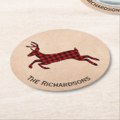 Rustic Deer - Onderzetters voor gepersonaliseerd p (Gebogen)