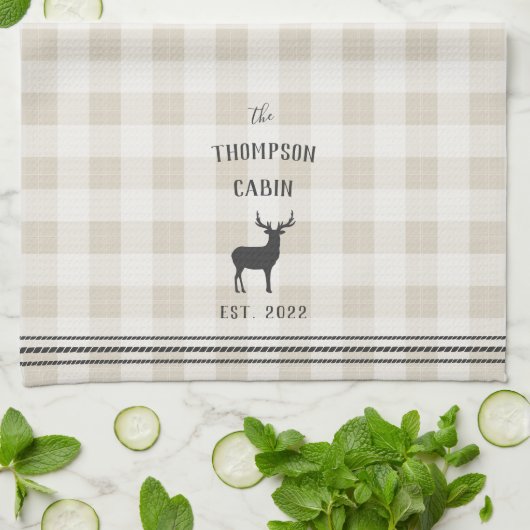 Rustic Deer Personalized Play Theedoek (Gevouwen)