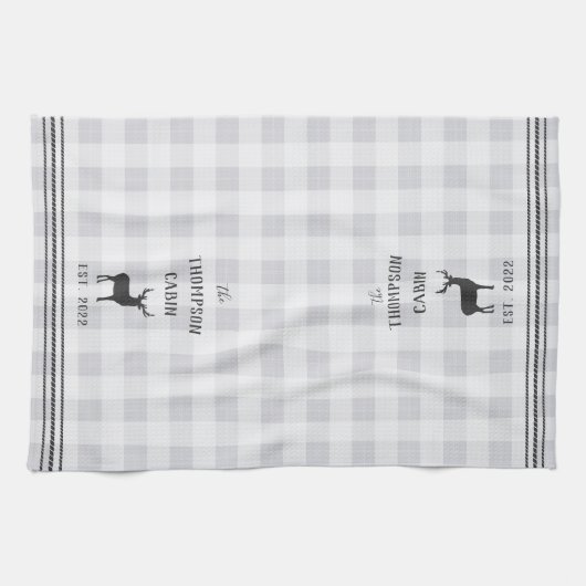 Rustic Deer Personalized Play Theedoek (Horizontaal)