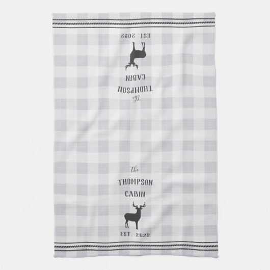 Rustic Deer Personalized Play Theedoek (Verticaal)