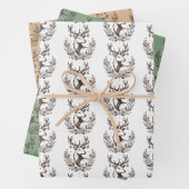Rustic Deer  Rendier Gift Wrap Inpakpapier Vel (In situ)