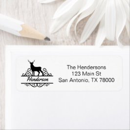 Rustic Deer Return-adres Etiket