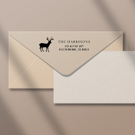 Rustic Deer Return-adres Zelfinktende Stempel